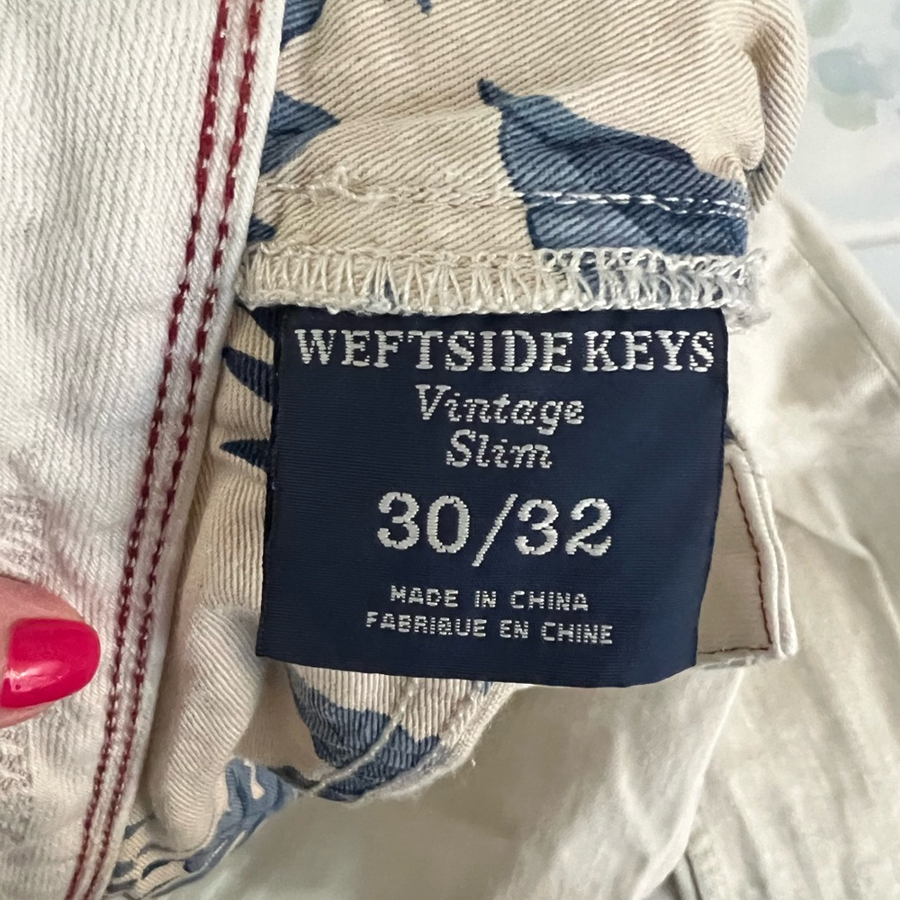 Tommy Bahama Vintage Slim Cream Colored Jeans 30x31.5 - Picture 4 of 9